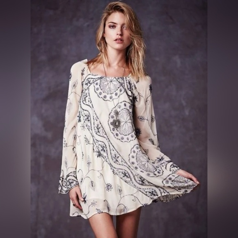 Free People Beloved Georgette Mini Dress